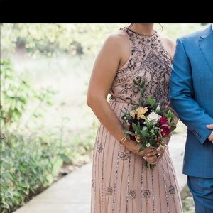 BHLDN dusty rose dress